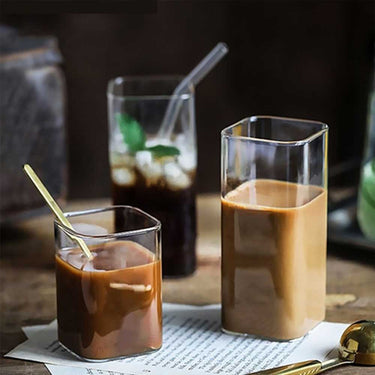 Square Simple Glass Cup - Transparent - Casatrail.com